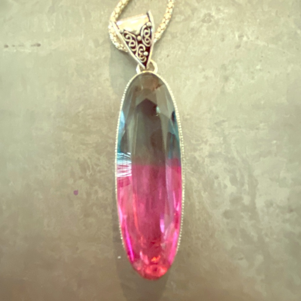 Large Oval Bi Color Pendant